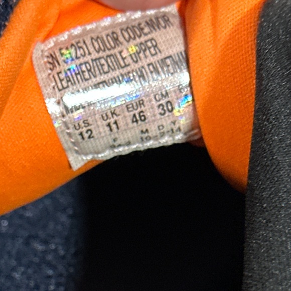 Men’s Skechers Navy & Orange Mesh S Logo Lightweight Running Sneakers, Size 12. - Picture 7 of 13